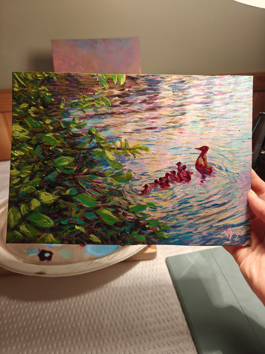 “Mama Duck and Her Ducklings” Print