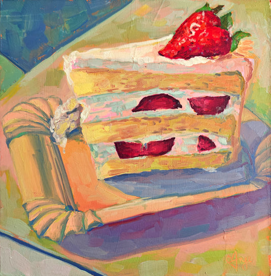 “Strawberry Cake” 8x8"