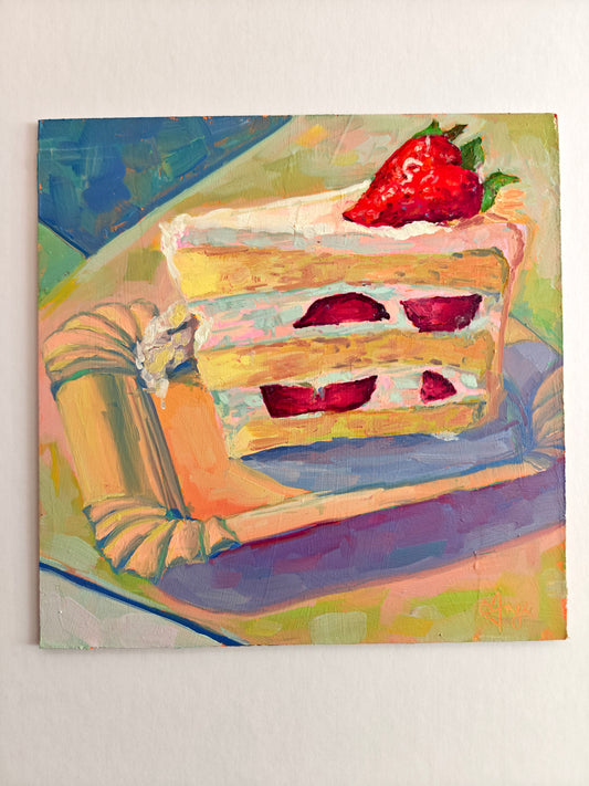 “Strawberry Cake” 8x8"