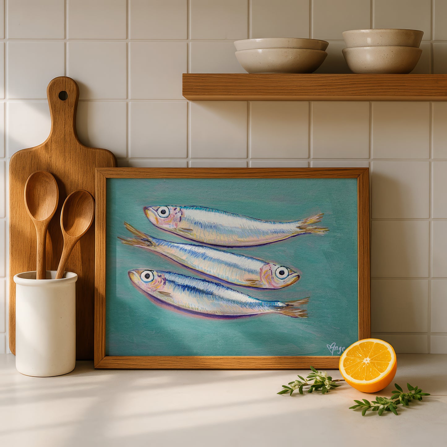 "Anchovy (멸치)" Print