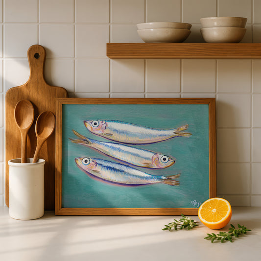 "Anchovy (멸치)" Print