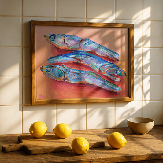 "Dried Anchovies (멸치)" Print